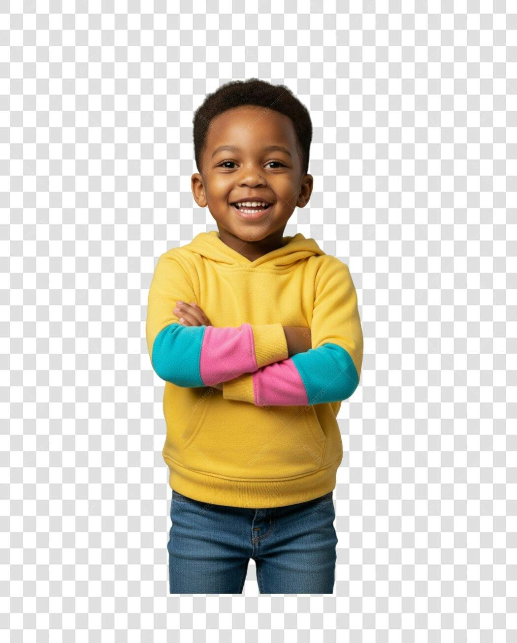 Imagem Criança Afro PNG com fundo transparente