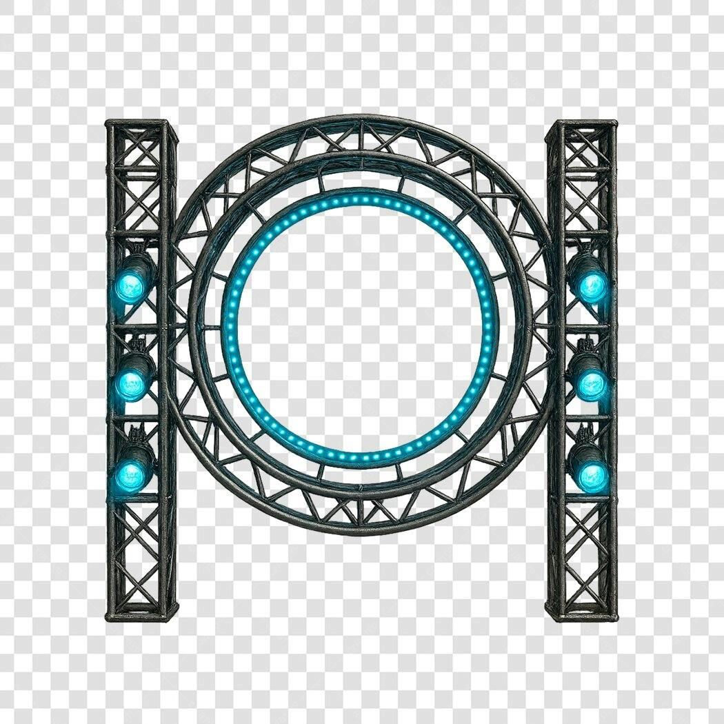 Moldura de palco PNG com fundo transparente