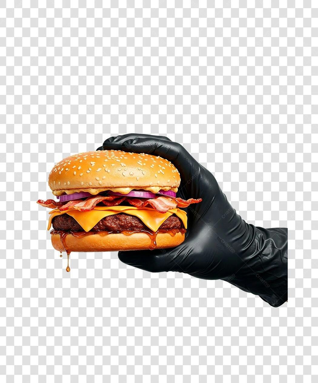 Imagem PNG de Hambúrguer com Bacon fundo transparente