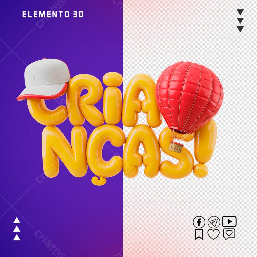 Arte Dia das Crianças PSD Editável