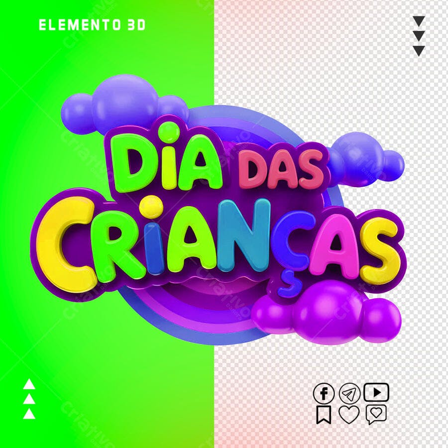 Arte Dia das Crianças PSD Editável