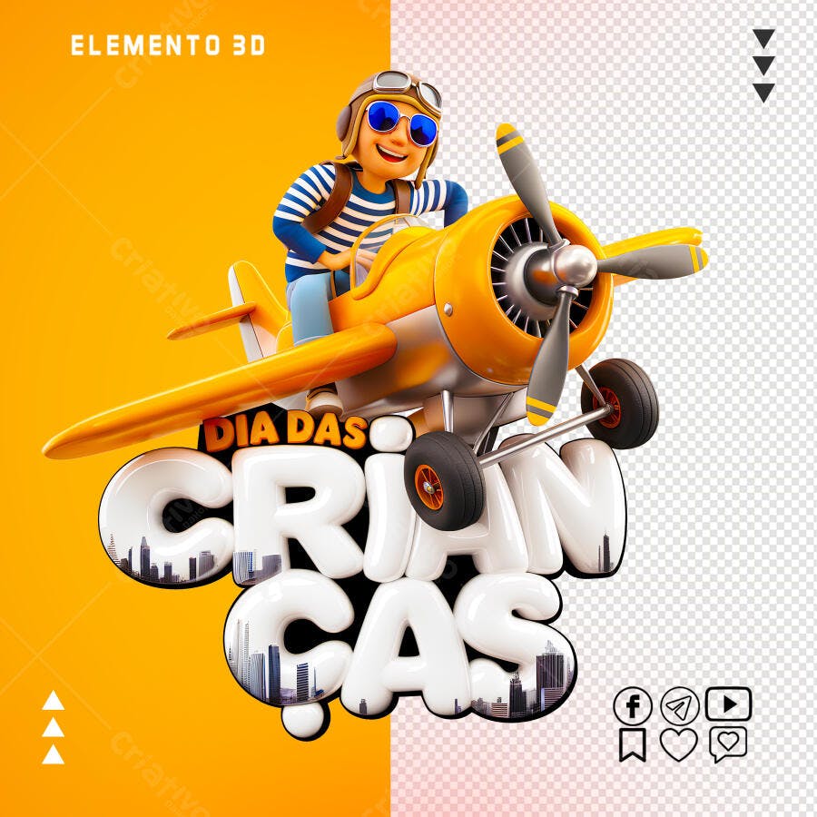 Flyer Dia das Crianças PSD Editável