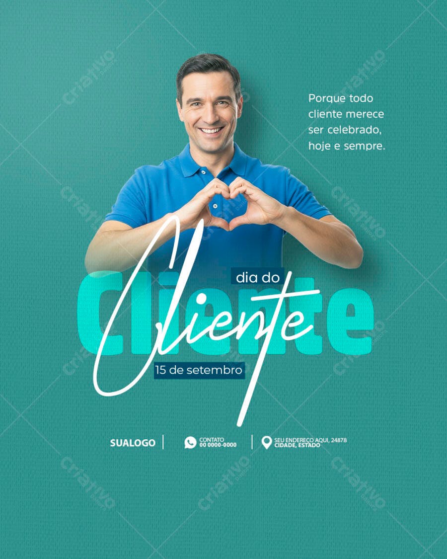 Flyer Dia do Cliente PSD Editável