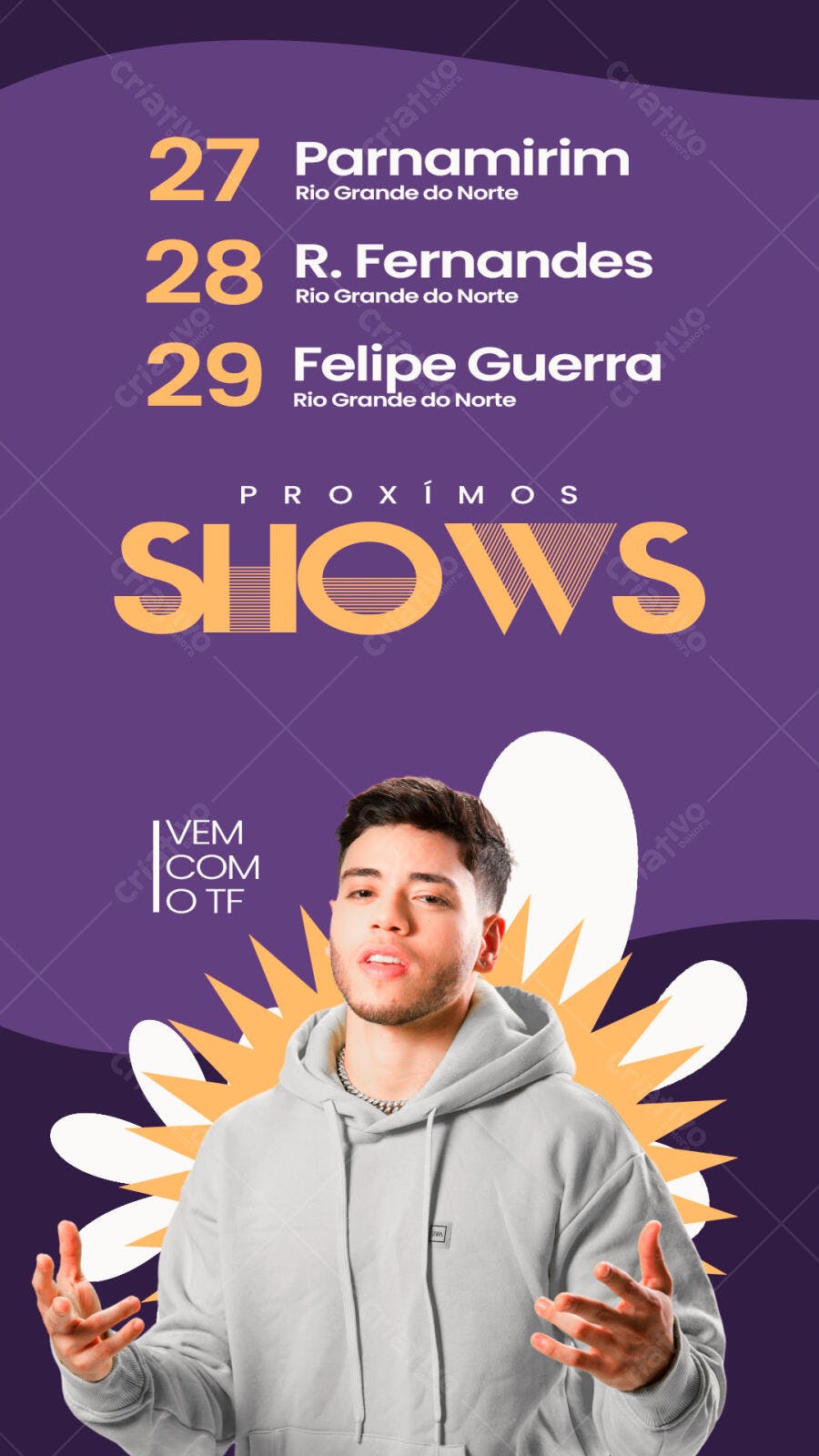 Flyer Shows Musicais PSD Editável