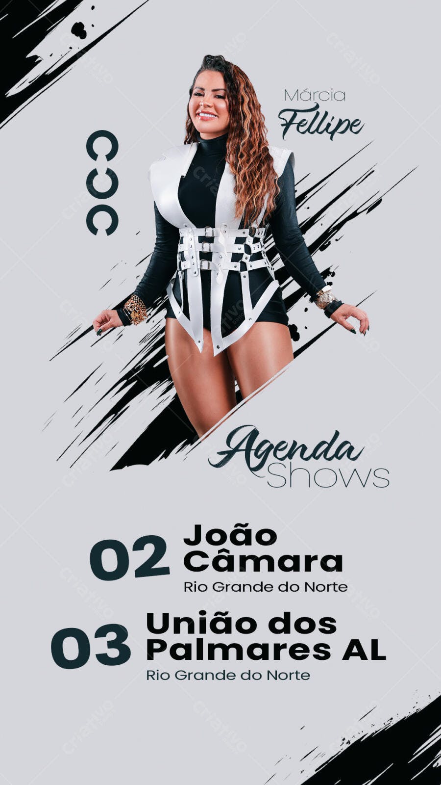 Flyer para Shows da Márcia Fellipe PSD Editável