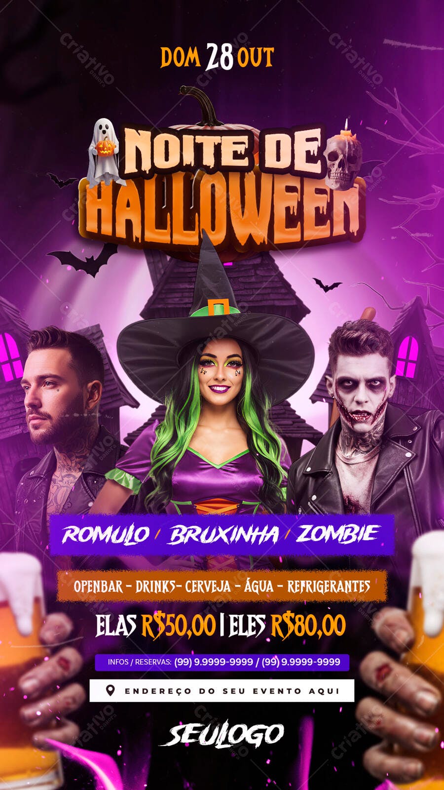Flyer Festa Halloween PSD Editável