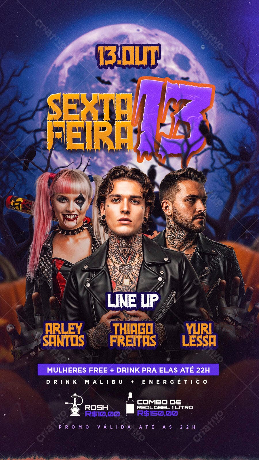 Flyer Festa Halloween PSD Editável