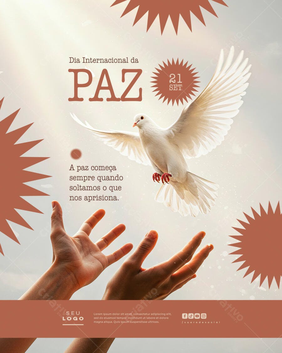 Flyer Dia Internacional da Paz PSD Editável