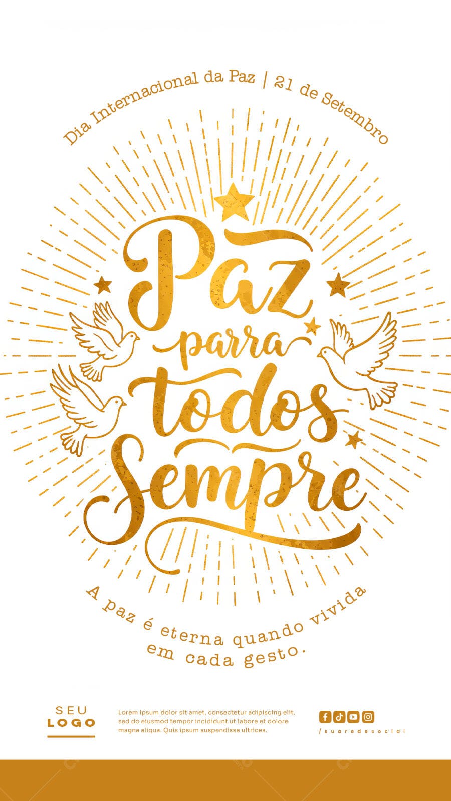 Flyer Dia Internacional da Paz PSD Editável