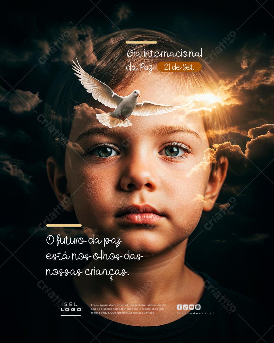 Flyer Dia Internacional da Paz PSD Editável