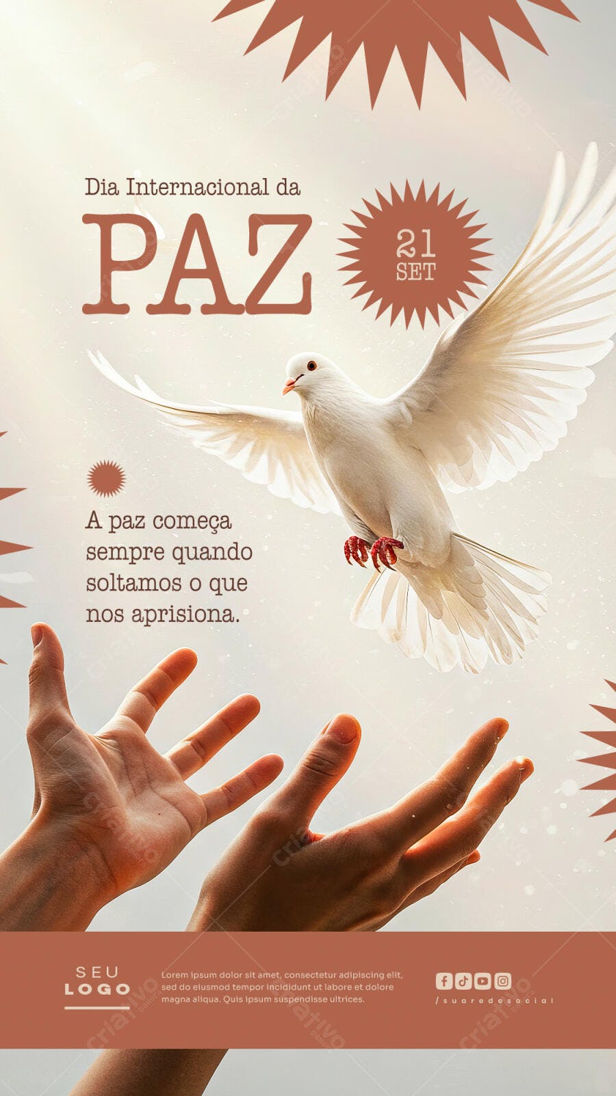 Flyer Dia Internacional da Paz PSD Editável