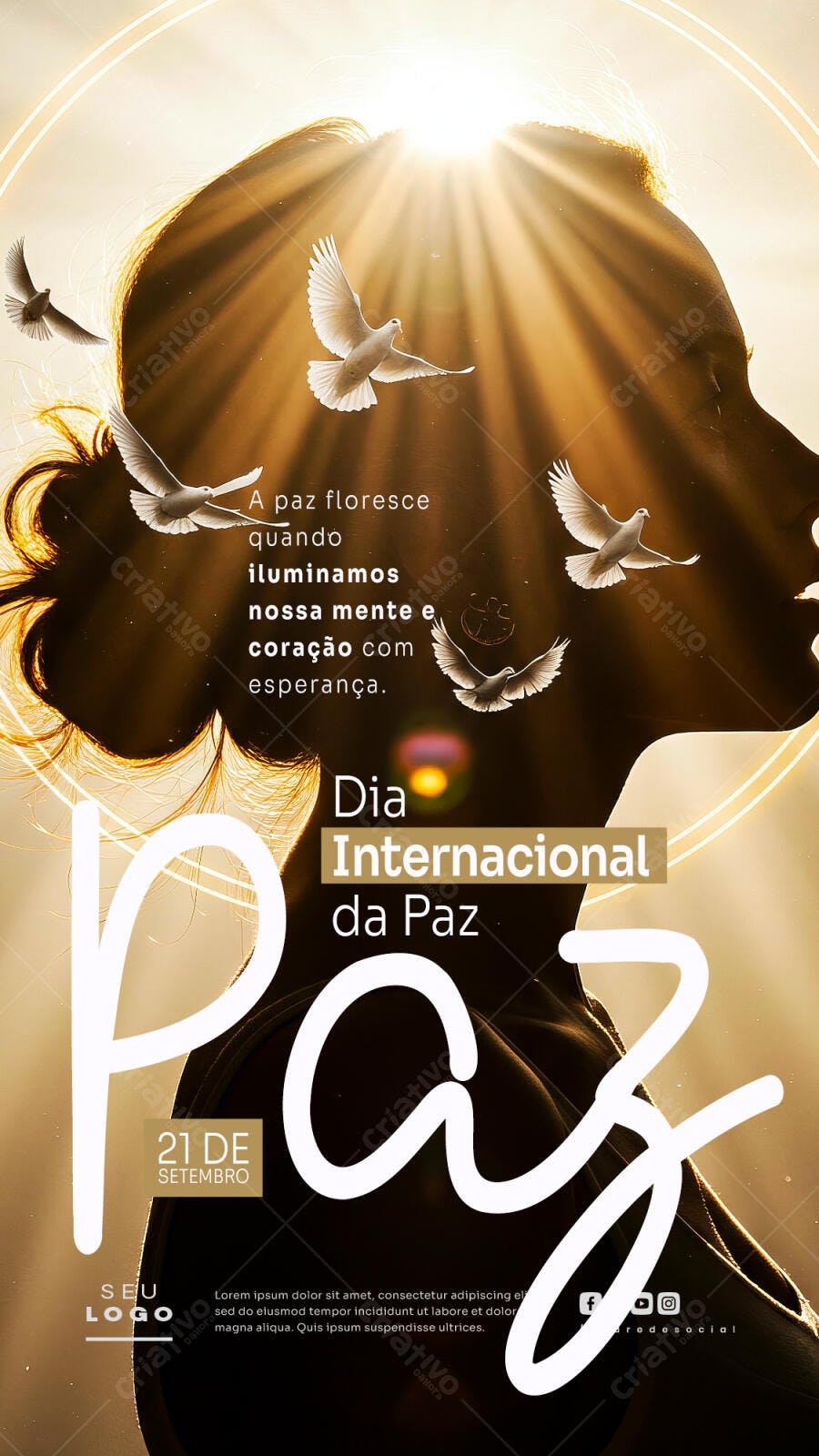 Flyer Dia Internacional da Paz PSD Editável