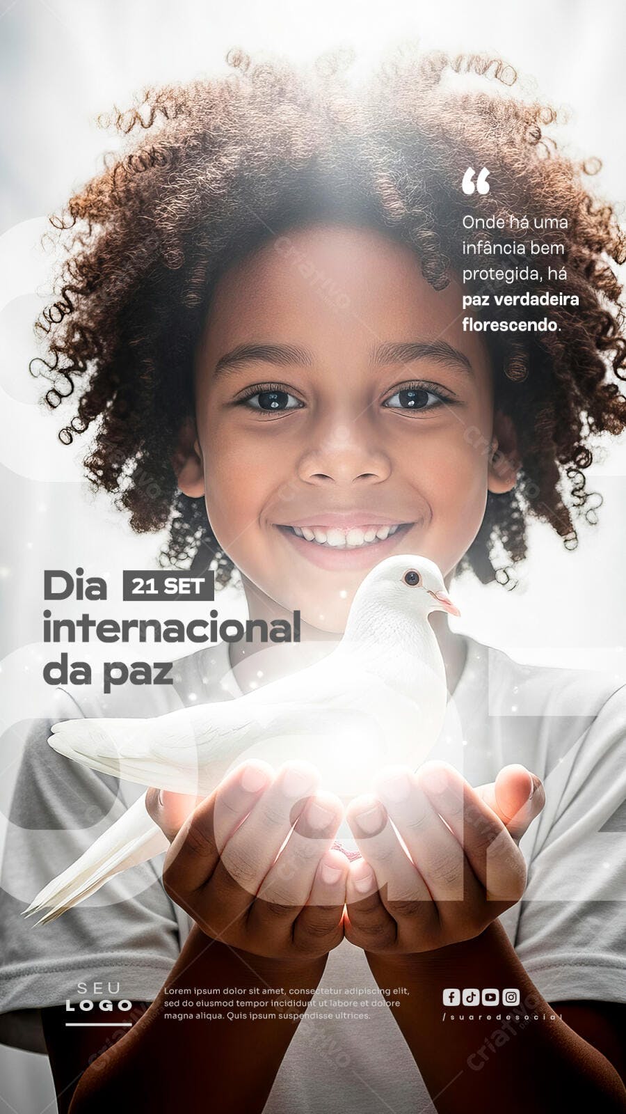 Flyer Dia Internacional da Paz PSD Editável