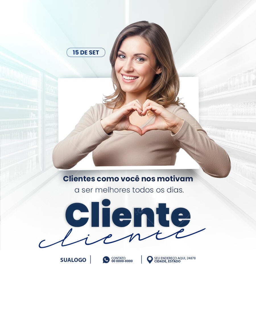 Flyer Agradecimento Clientes PSD Editável