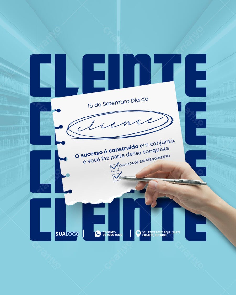 Flyer Dia do Cliente PSD Editável