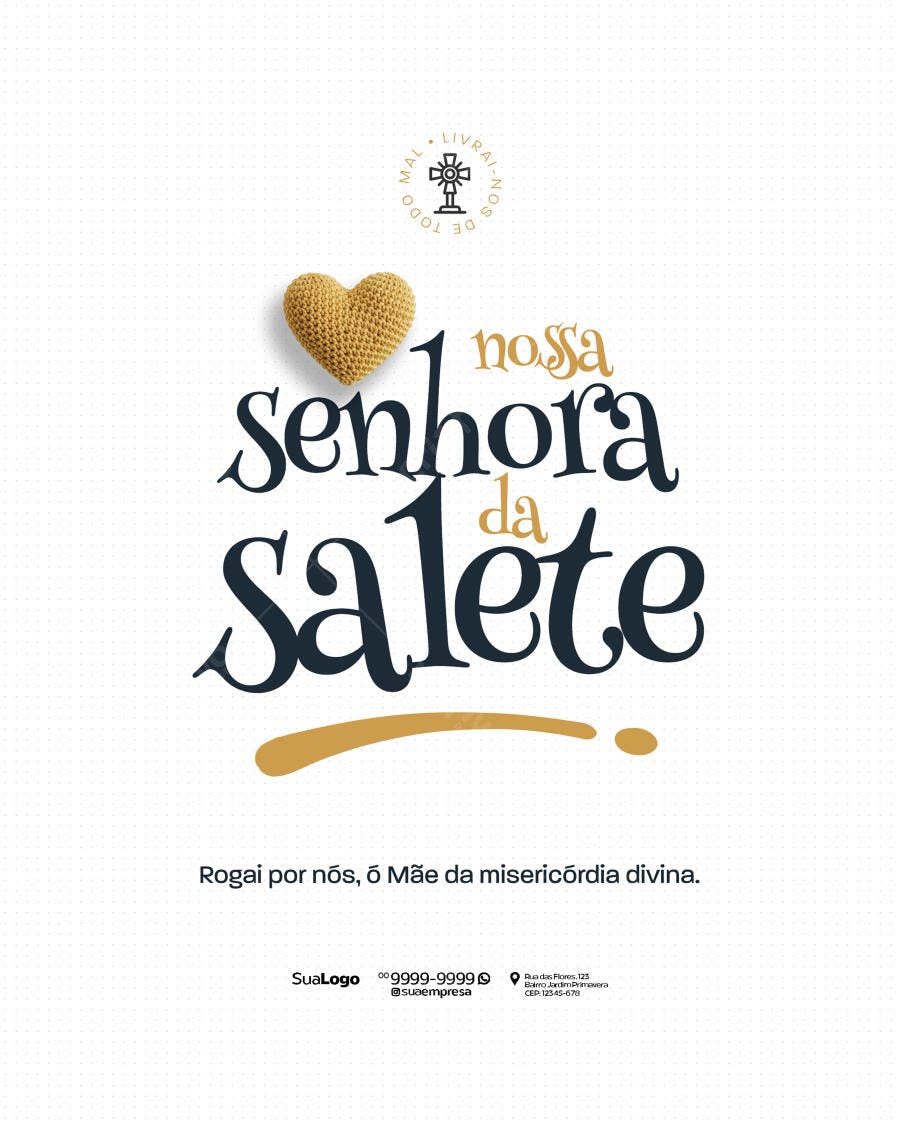 Flyer Nossa Senhora de Salete PSD Editável