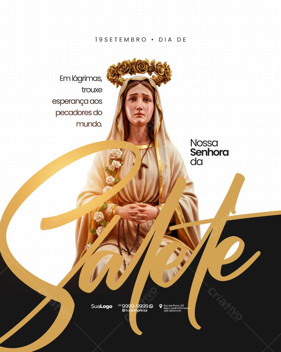 Flyer Dia de Nossa Senhora das Dores PSD Editável