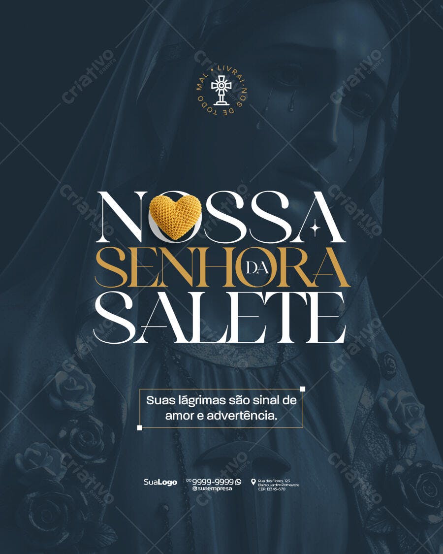 Flyer Nossa Senhora de Salete PSD Editável