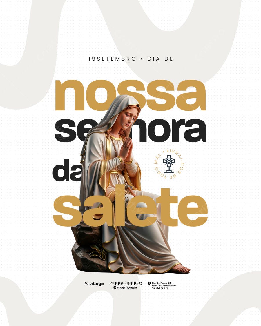 Flyer Dia de Nossa Senhora da Salete PSD Editável