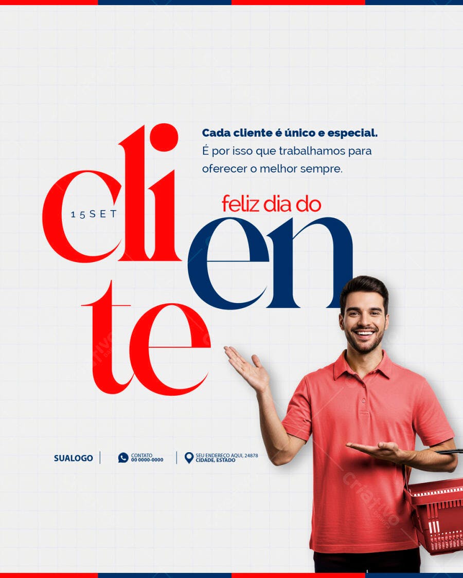 Postagem Dia do Cliente PSD Editável