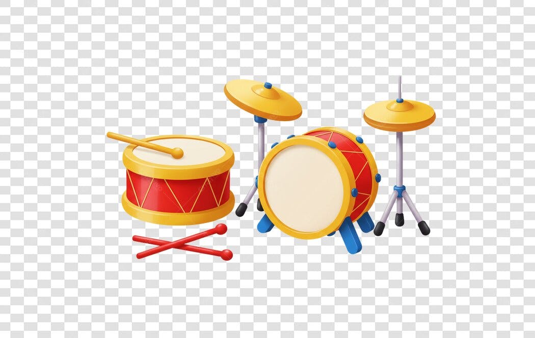 Icone Bateria Infantil PNG com fundo transparente