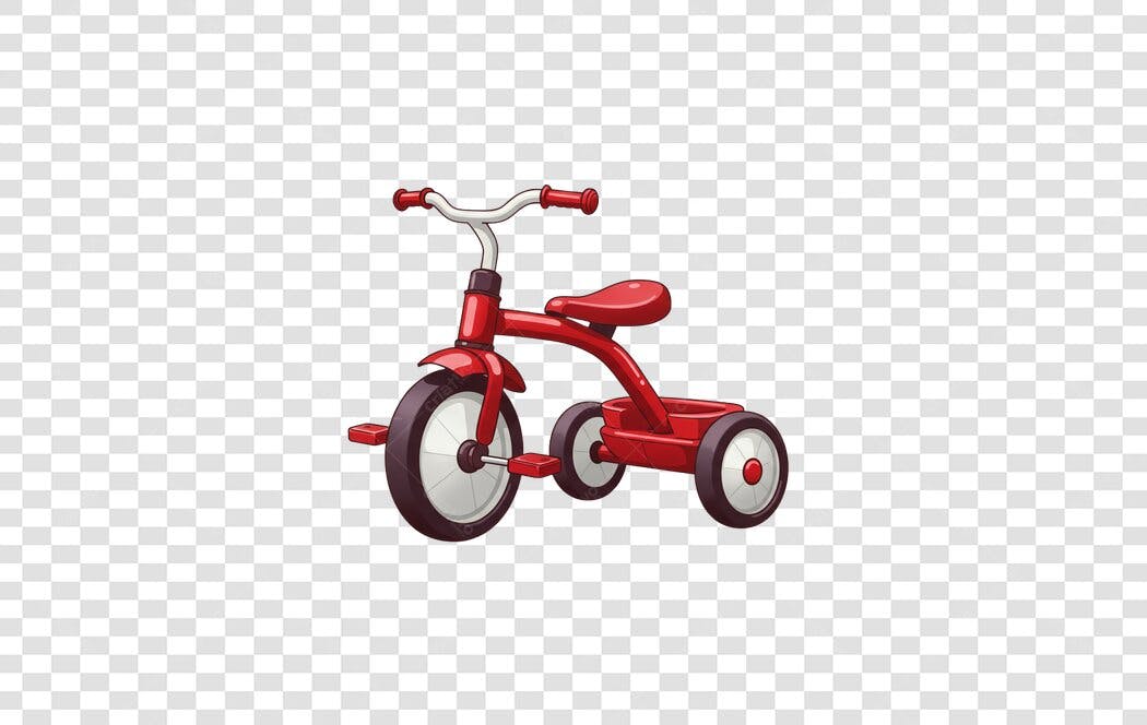 Icone Triciclo Vermelho PNG com fundo transparente