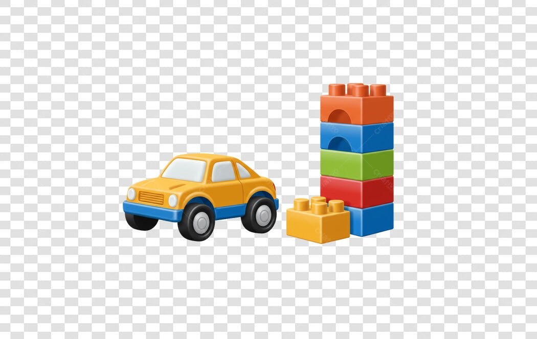 Icone Brinquedo Carro e Blocos PNG com fundo transparente