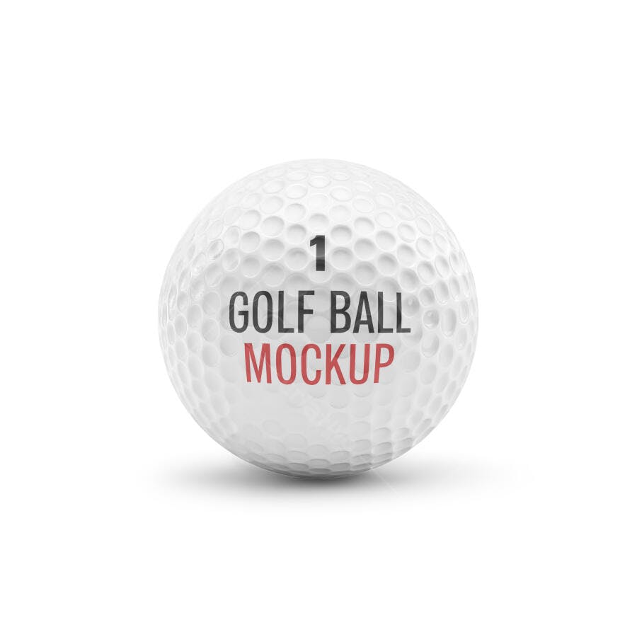 Mockup Bola de Golfe Branca - Design Realista
