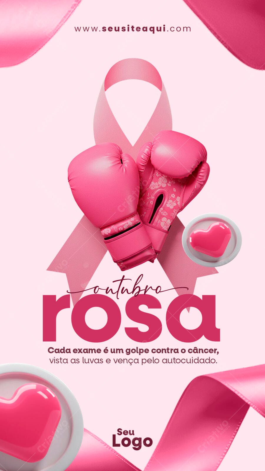 Flyer Outubro Rosa PSD Editável