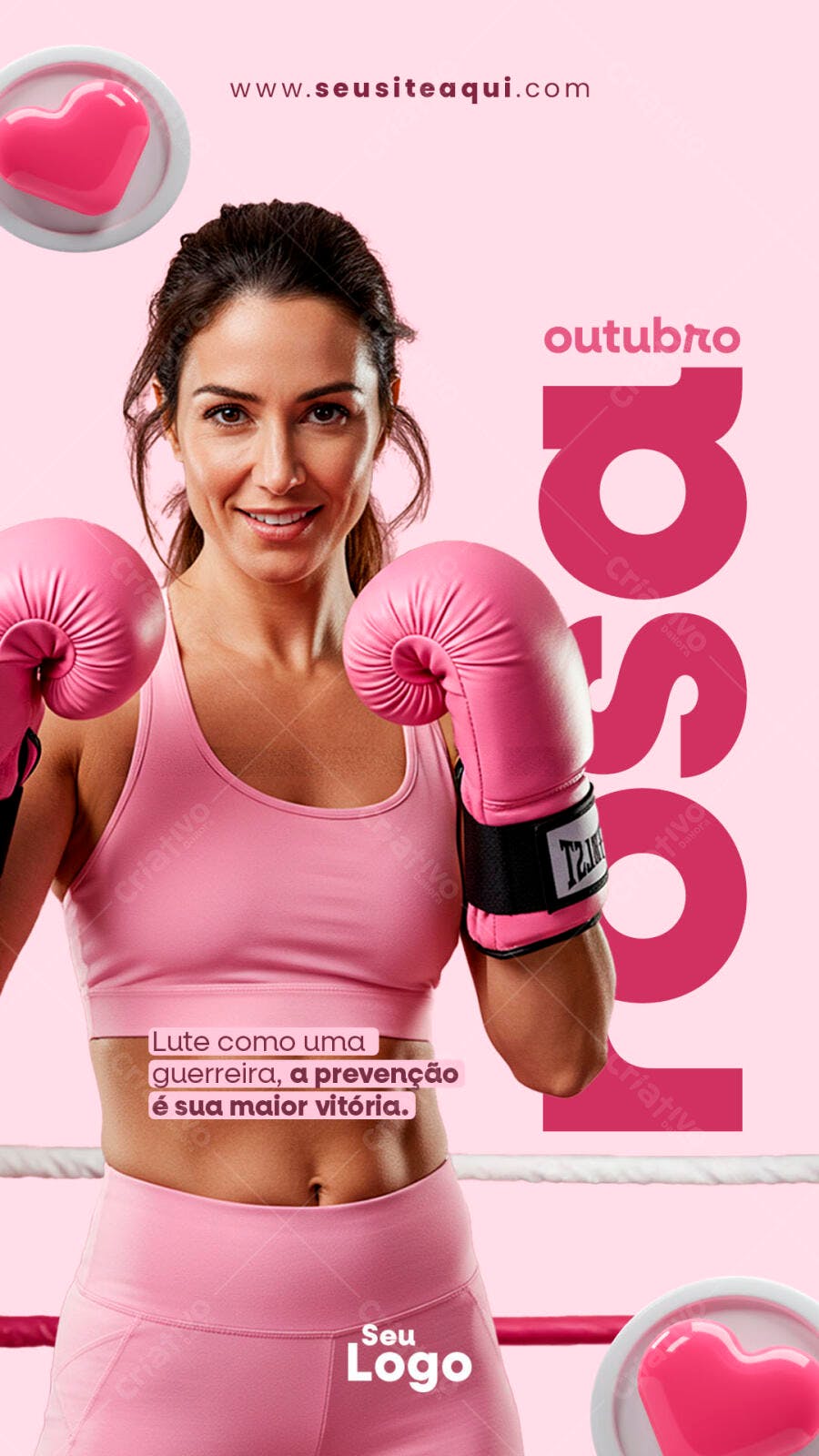 Flyer Outubro Rosa PSD Editável