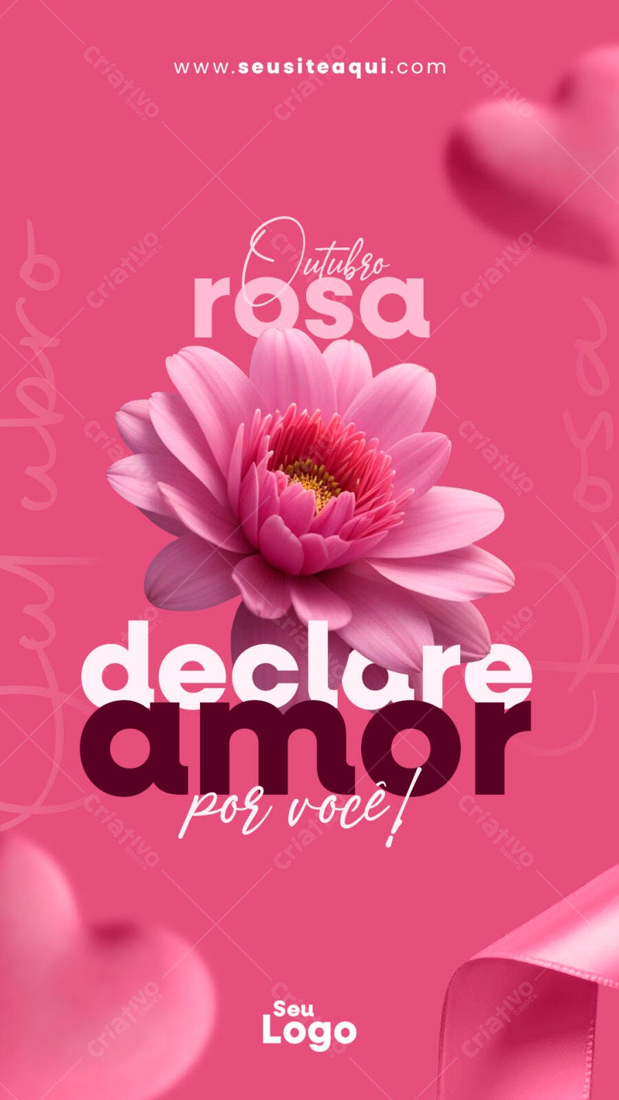 Flyer Outubro Rosa PSD Editável