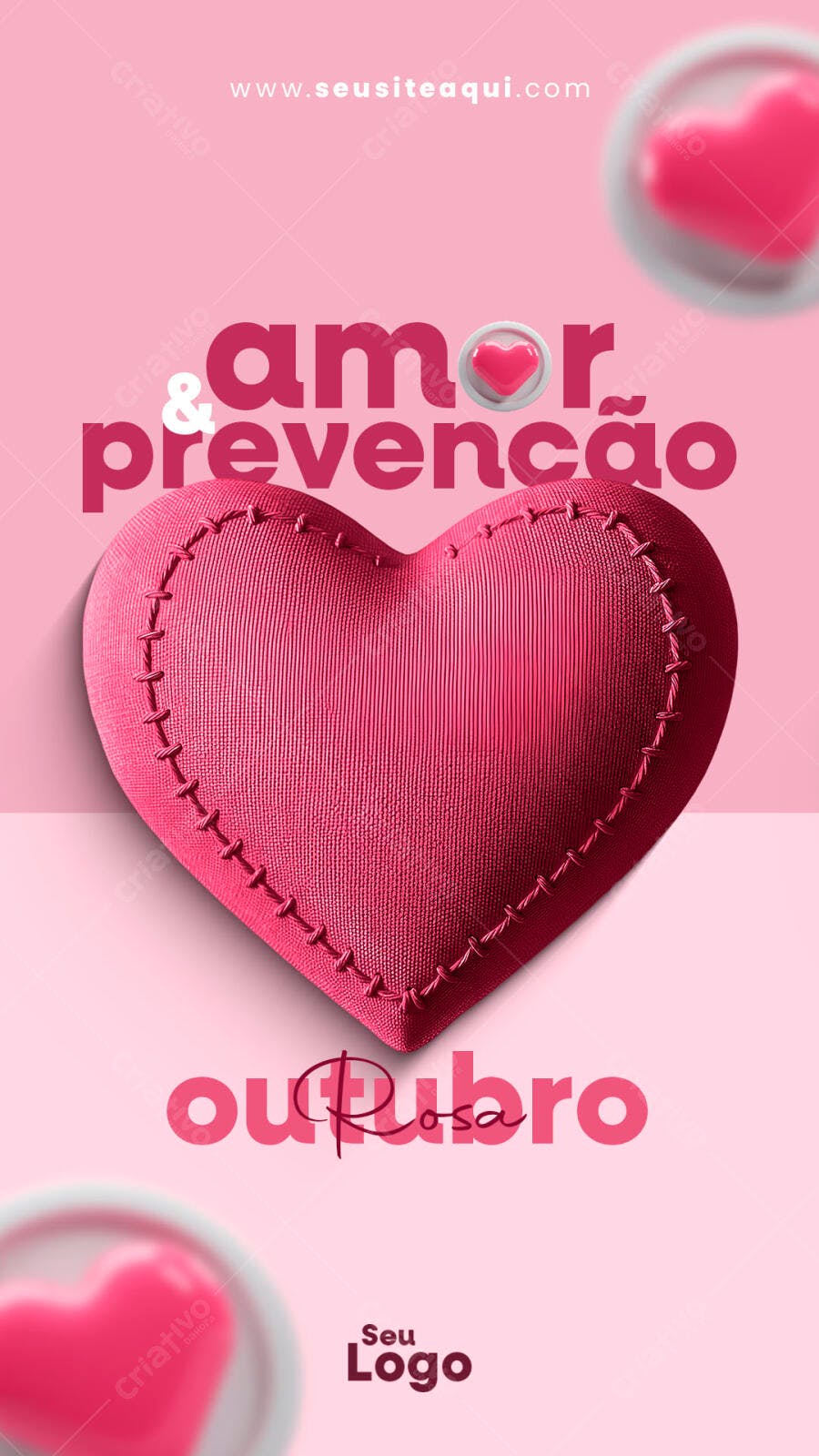 Flyer Outubro Rosa PSD Editável