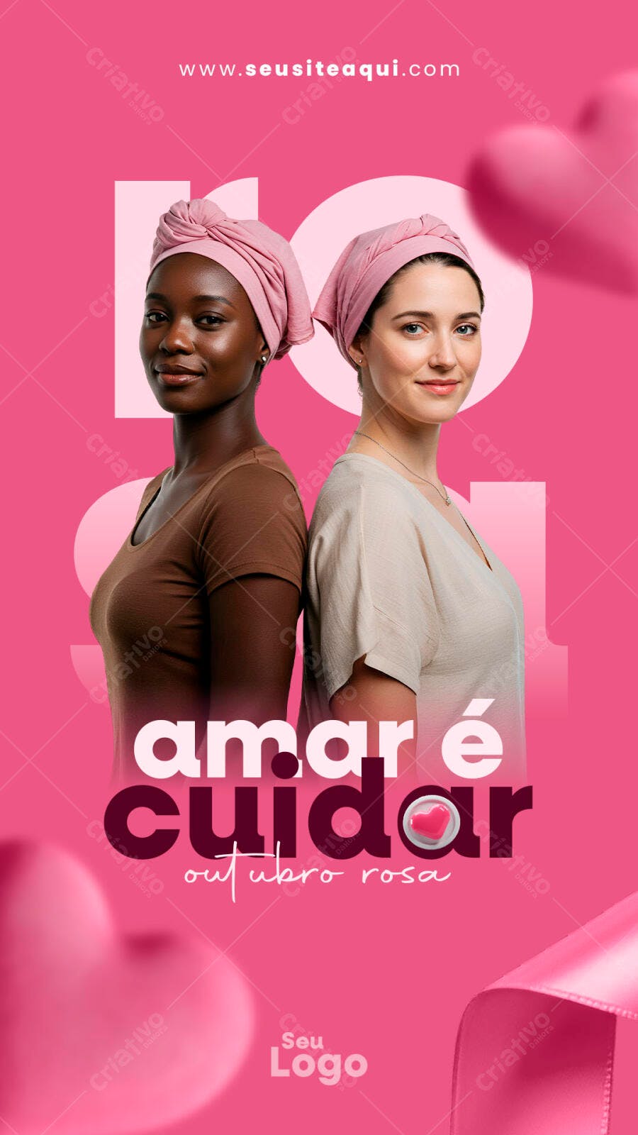 Flyer Outubro Rosa PSD Editável