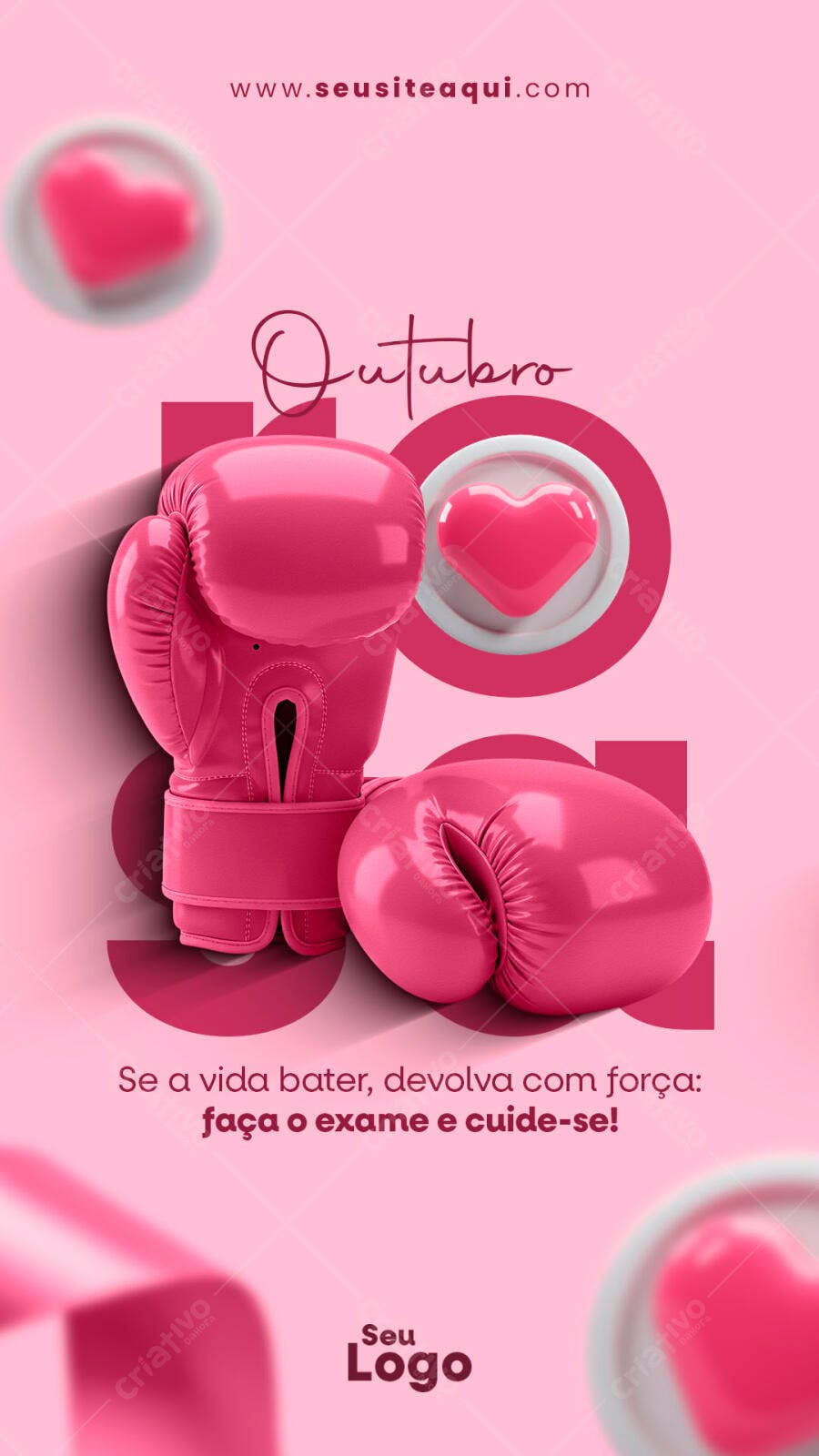 Post para Outubro Rosa PSD Editável