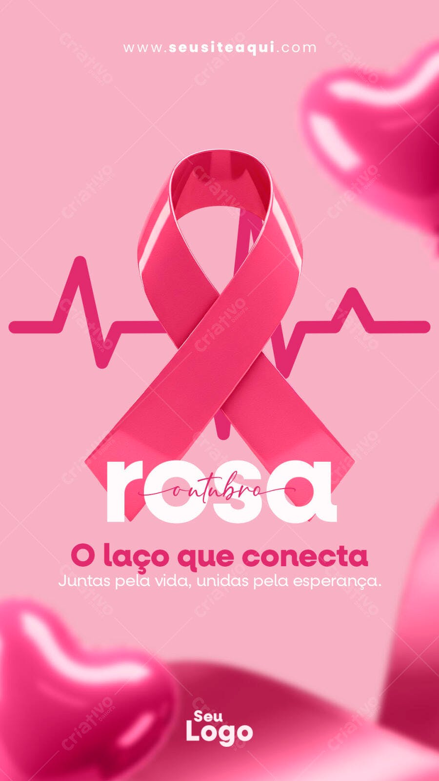 Flyer Outubro Rosa PSD Editável