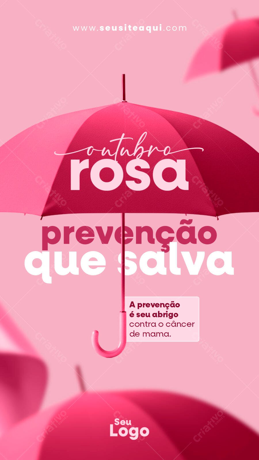 Flyer Outubro Rosa PSD Editável