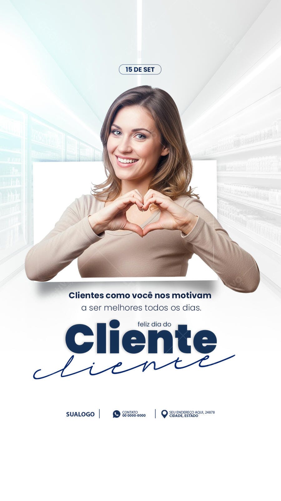 Flyer Dia do Cliente PSD Editável