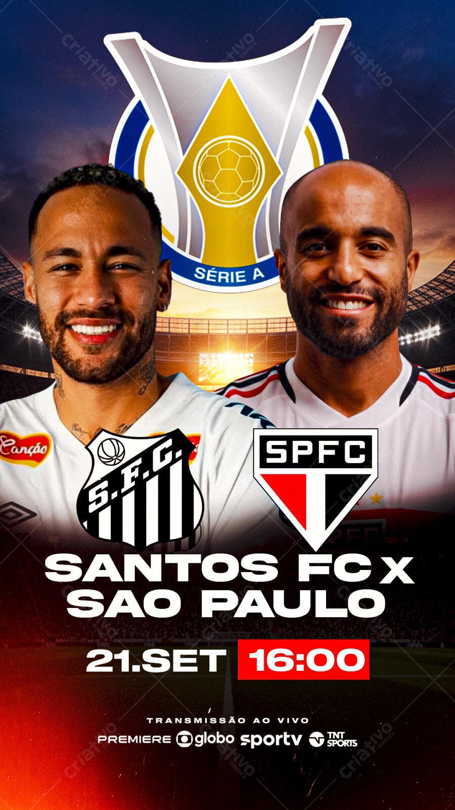 Flyer Santos FC x São Paulo PSD Editável