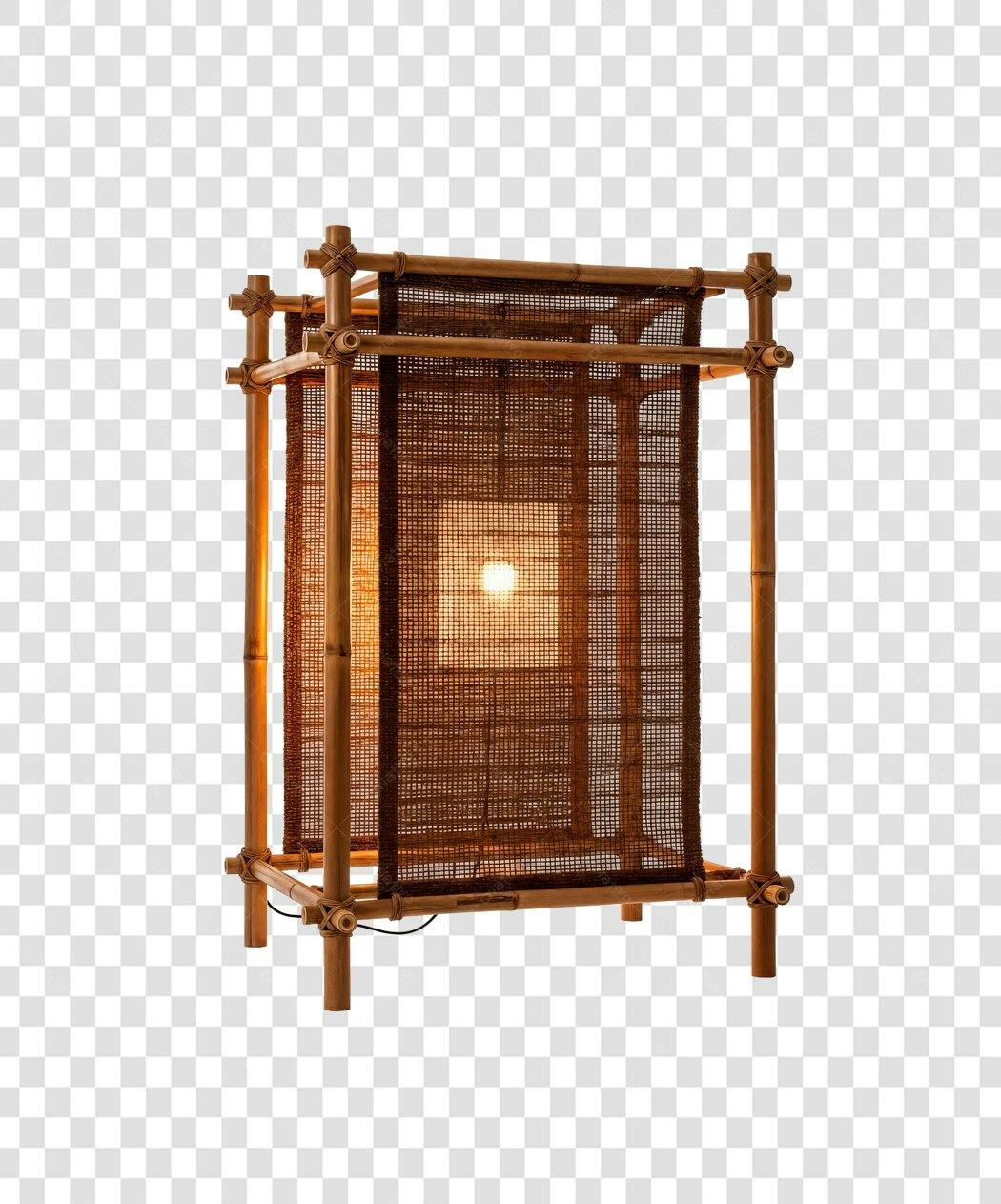 Icone Luminária Artesanal Bambu PNG com fundo transparente