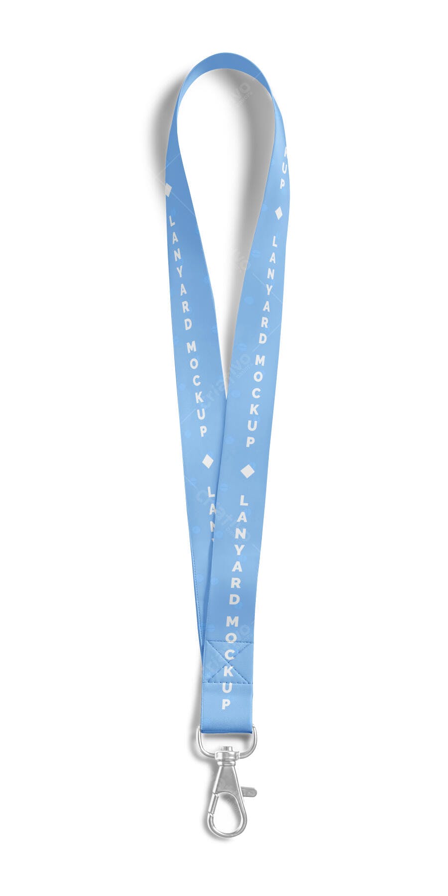Mockup de Cordão Personalizado Azul Claro - Design Minimalista