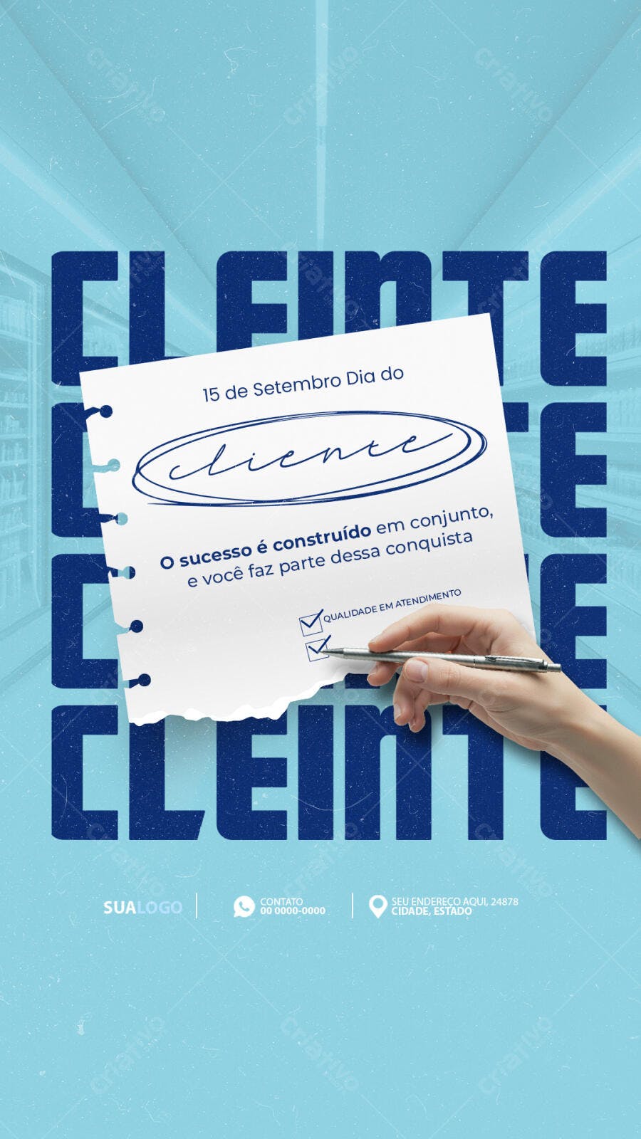 Flyer Dia do Cliente PSD Editável