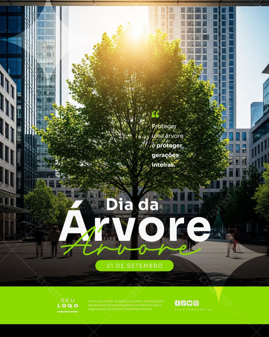 Flyer para o Dia da Árvore PSD Editável