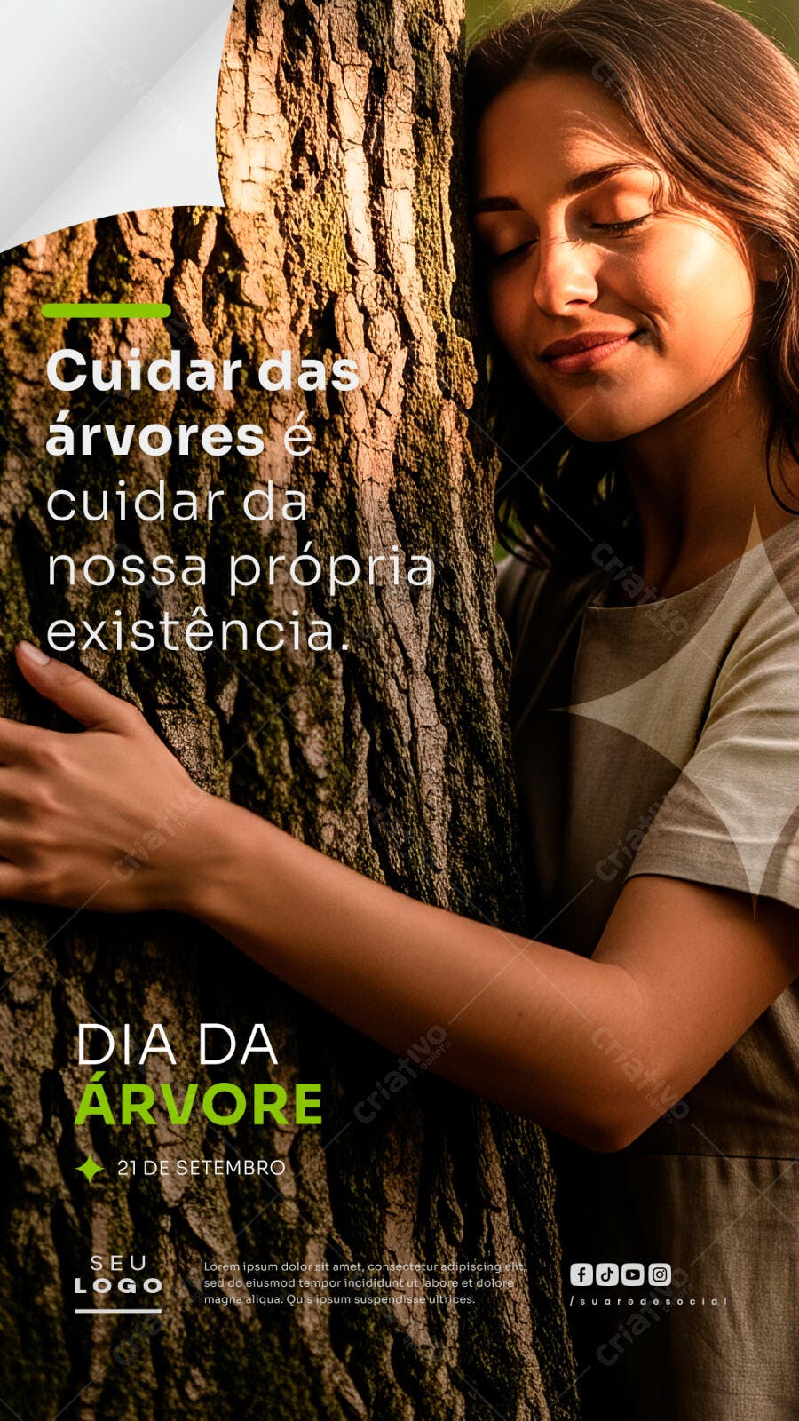Post para o Dia da Árvore PSD Editável
