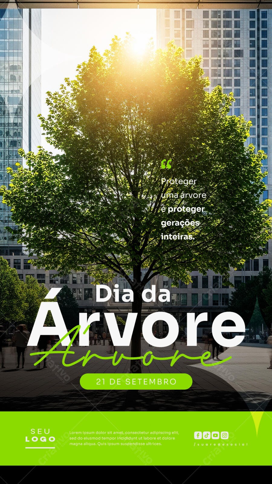 Flyer Dia da Árvore PSD Editável