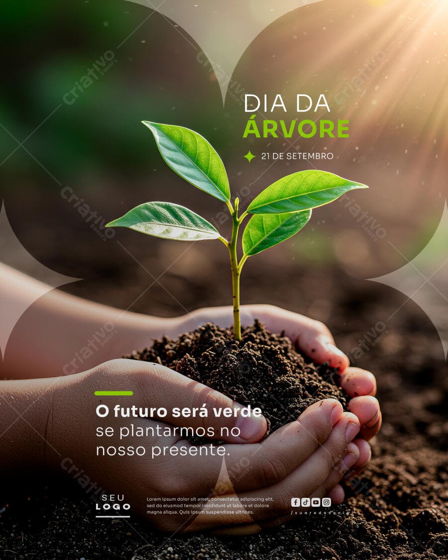 Flyer Dia da Árvore PSD Editável