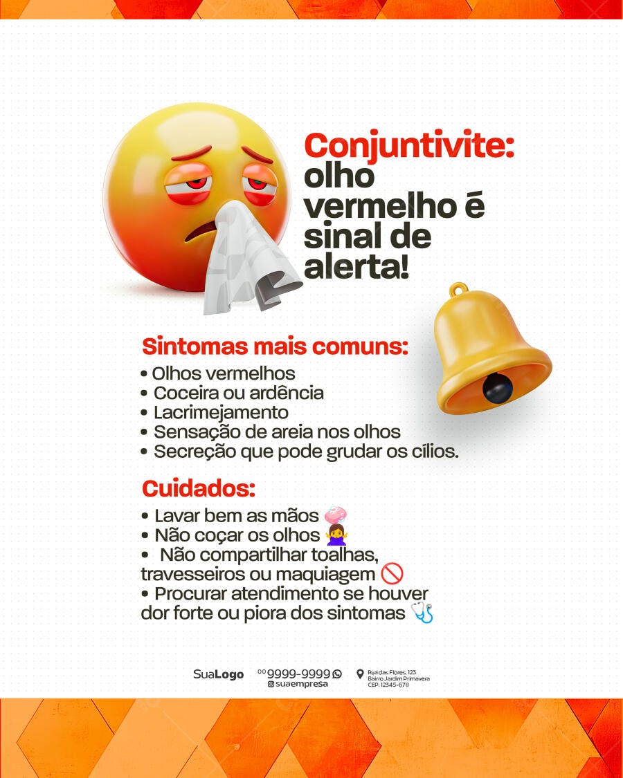 Flyer de Conjuntivite PSD Editável