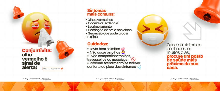 Infográfico Conjuntivite PSD Editável
