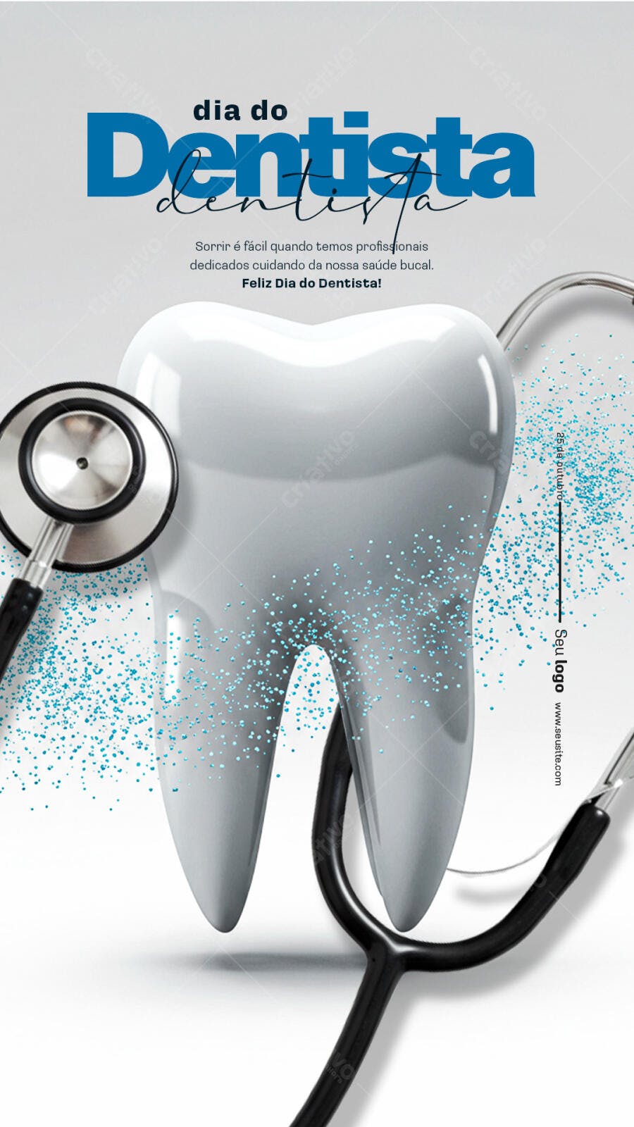 Flyer Dia do Dentista PSD Editável