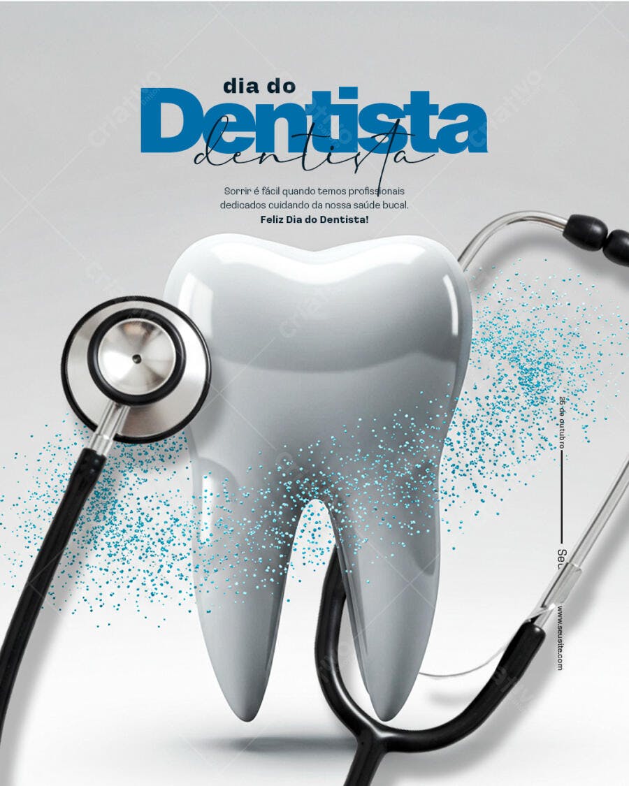 Post para Dia do Dentista PSD Editável
