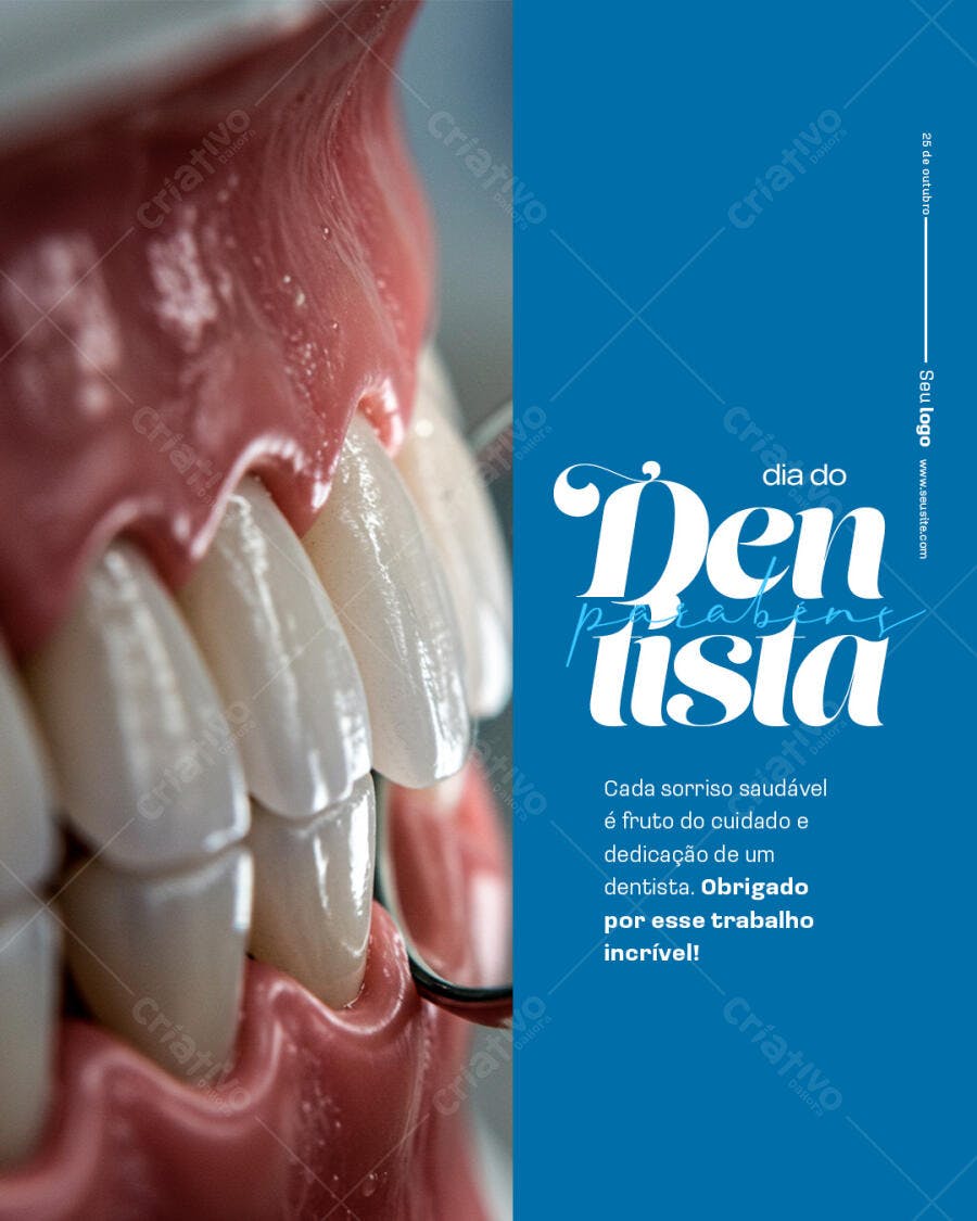 Post para Dia do Dentista PSD Editável
